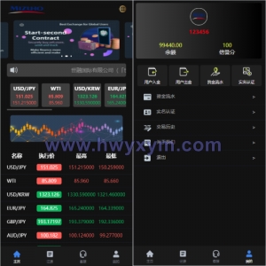 新版UI海外外汇微盘系统/多语言微交易/前端uniapp-海外优选源码